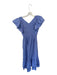 Cleobella Size XS Purple Cotton Flutter Sleeves smocked V Neck Maxi Dress Purple / XS