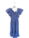 Cleobella Size XS Purple Cotton Flutter Sleeves smocked V Neck Maxi Dress Purple / XS