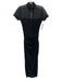 Amanda Uprichard Size Small Black Polyester Blend Short Sleeve Mock Neck Dress Black / Small