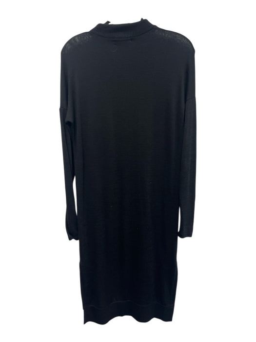 Rag & Bone Size XS Black Long Sleeve Mock Neck Ribbed Side Slit Dress Black / XS