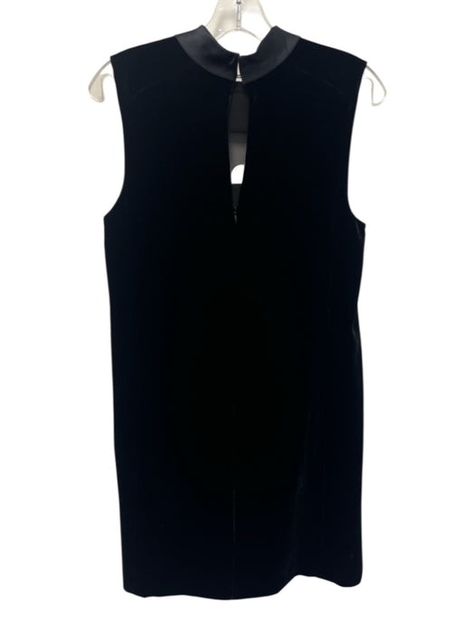 Rag & Bone Size 4 Black Viscose Blend Sleeveless Velvet Sheer Panel Dress Black / 4