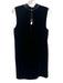 Rag & Bone Size 4 Black Viscose Blend Sleeveless Velvet Sheer Panel Dress Black / 4