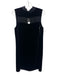 Rag & Bone Size 4 Black Viscose Blend Sleeveless Velvet Sheer Panel Dress Black / 4