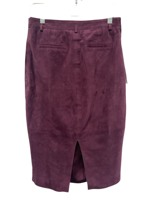 Retrofete Size Small Purple Goat Suede Side Zip Paneled silver hardware Skirt Purple / Small