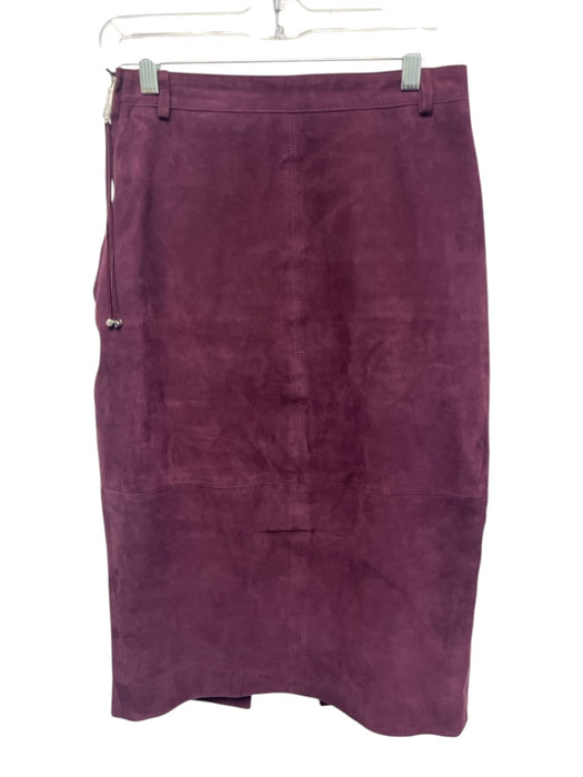 Retrofete Size Small Purple Goat Suede Side Zip Paneled silver hardware Skirt Purple / Small