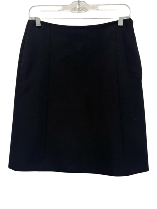 Prada Size 40 Black Wool Side Zip Paneled Pockets Pencil Skirt Black / 40
