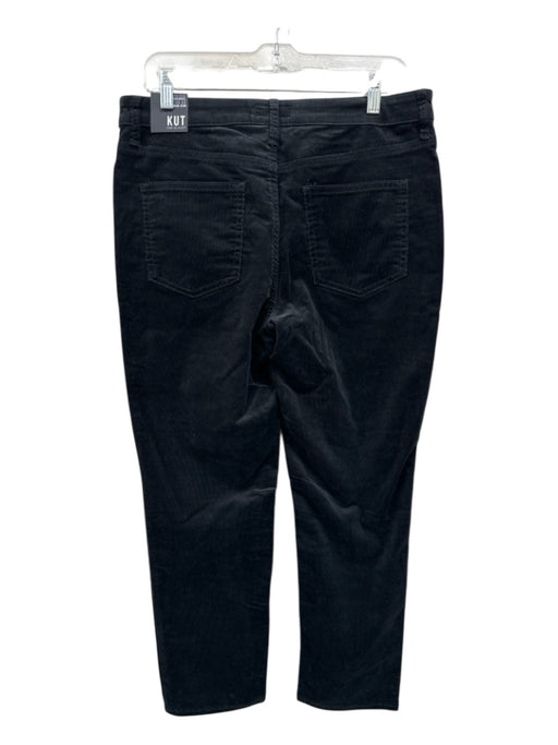 KUT Size 10 Black Cotton Zip Fly Mid Rise Straight Courduroy Jeans Black / 10