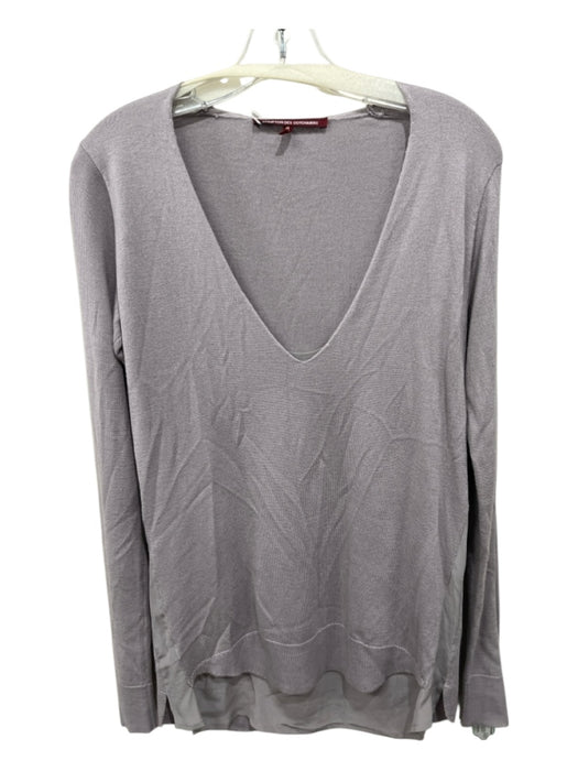 Comptoir des Cotonniers Size M Mauve Viscose Blend Rib Knit Layered Sweater Mauve / M