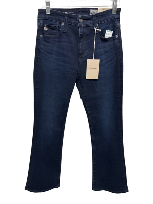 AG Adriano Goldschmied Size 27 Dark Wash Cotton Blend Denim Mid Rise Jeans Dark Wash / 27