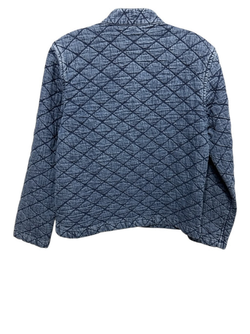Maison Hotel Size S Medium dark wash Cotton Chambray Quilted Button Front Jacket Medium dark wash / S