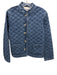 Maison Hotel Size S Medium dark wash Cotton Chambray Quilted Button Front Jacket Medium dark wash / S