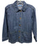 J. McLaughlin Size XS Medium dark wash Cotton Blend Chambray Button Front Jacket Medium dark wash / XS