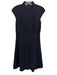 Akris Punto Size 6 Black Missing Fabric Tag High Neck Cap Sleeve Back Zip Dress Black / 6