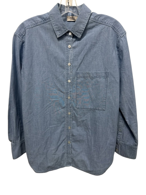 AYR Size S Medium light wash Cotton Chambray Long Sleeve Button Up Shirt Top Medium light wash / S