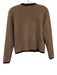 J. McLaughlin Size S Brown & Cream Nylon Herringbone Trim Detail Sweater Brown & Cream / S