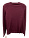 J. McLaughlin Size S Burgundy Cotton Blend Rib Knit Buttons Cuffs Sweater Burgundy / S
