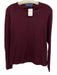 J. McLaughlin Size S Burgundy Cotton Blend Rib Knit Buttons Cuffs Sweater Burgundy / S