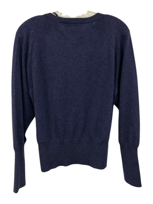 Nomad Size XS Blue Cashmere Heathered Ribbed Trim Raglan Sweater Blue / XS