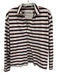 Frank & Eileen Size S White, Navy & Red Cotton V Neck Horizontal Stripe Top White, Navy & Red / S