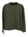 Frank & Eileen Size S Olive Green Cotton V Neck Rolled Cuffs Long Sleeve Top Olive Green / S
