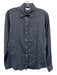 Ann Mashburn Size M Chambray Blue Cotton & Linen Heathered Long Sleeve Top Chambray Blue / M