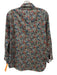 Ann Mashburn Size M Blue, Red & Green Cotton Floral Button Up & Collar Top Blue, Red & Green / M