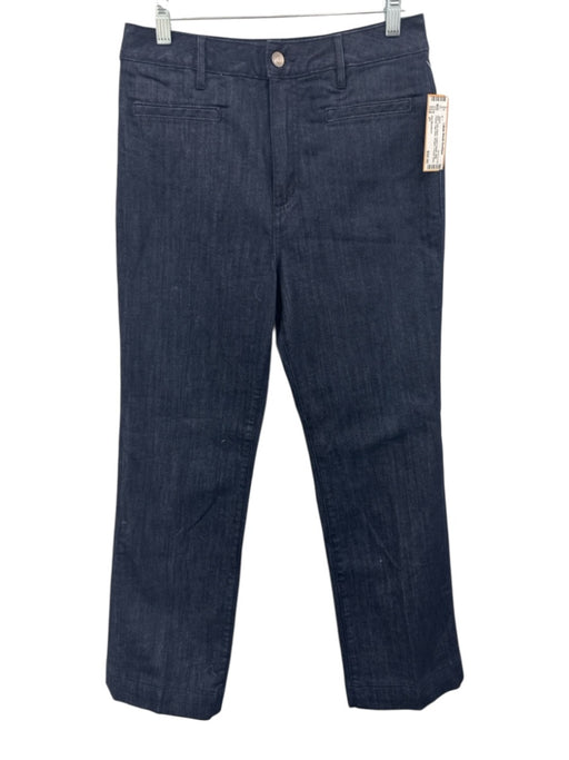 Ann Mashburn Size 27 Dark Wash Cotton Denim Welt Pocket High Rise Straight Jeans Dark Wash / 27