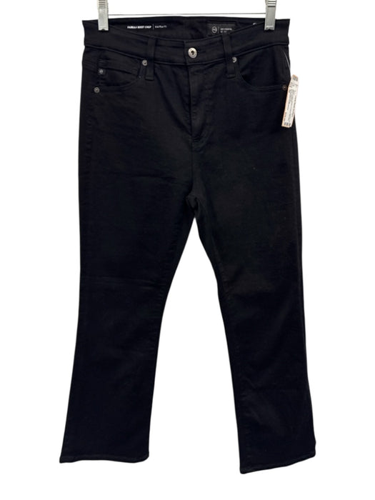 AG Adriano Goldschmied Size 28 Black Cotton Denim 5 Pocket Mid Rise Boot Jeans Black / 28