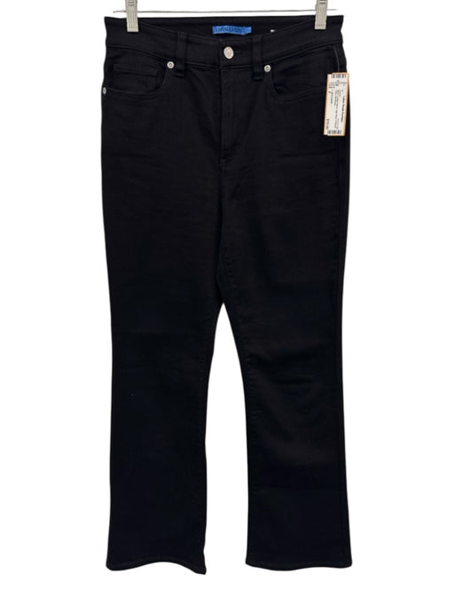 J. McLaughlin Size 2 Black Cotton Blend High Rise 5 Pocket Flare Jeans Black / 2