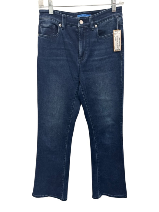 J. McLaughlin Size 2 Dark Medium Wash Cotton Blend High Rise 5 Pocket Jeans Dark Medium Wash / 2