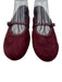 M. Gemi Shoe Size 9.5 Burgandy Suede Round Toe Patent leather Trim Flats Burgandy / 9.5