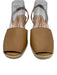 Spanish Sandal Shoe Size 40 / 9.5 Brown & Beige Leather Peep Toe Wedge Sandals Brown & Beige / 40 / 9.5