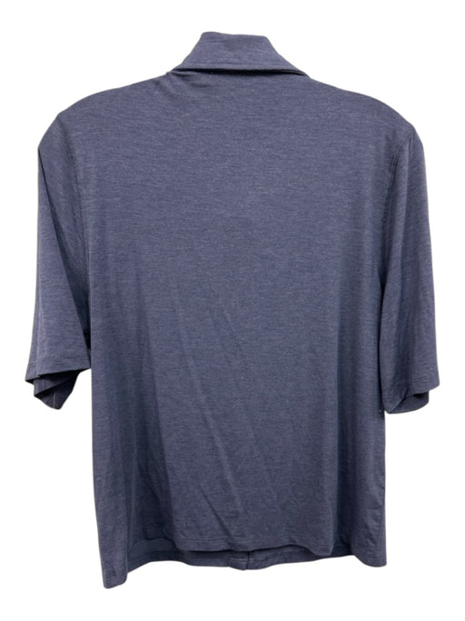 Gerard Darel Size 1/S Blue Viscose & Elastane Short Sleeve Buttons Collar Top Blue / 1/S