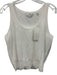 Vince Size M White Cotton & Polyamide Sleeveless Knit Scoop Neck Tank Top White / M