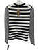 Ann Mashburn Size M Navy Blue & White Cotton Long Sleeve Stripe Top Navy Blue & White / M