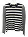 Ann Mashburn Size M Navy Blue & White Cotton Long Sleeve Stripe Top Navy Blue & White / M
