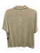 Gerard Darel Size 1/S Cream Beige Linen Short Sleeve Breast Pocket Buttons Top Cream Beige / 1/S