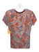 L'agence Size S Orange, Teal, Blue Rayon Blend Pasley Floral Print Top Orange, Teal, Blue / S