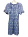 Tuckernuck Size XS Blue & Purple Cotton Short Sleeve Abstract Print Dress Blue & Purple / XS