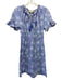 Tuckernuck Size XS Blue & Purple Cotton Short Sleeve Abstract Print Dress Blue & Purple / XS