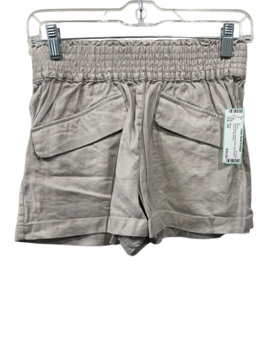 Maeve Size XS Taupe Beige Elastic Waist Flap Pocket Smocked Shorts Taupe Beige / XS
