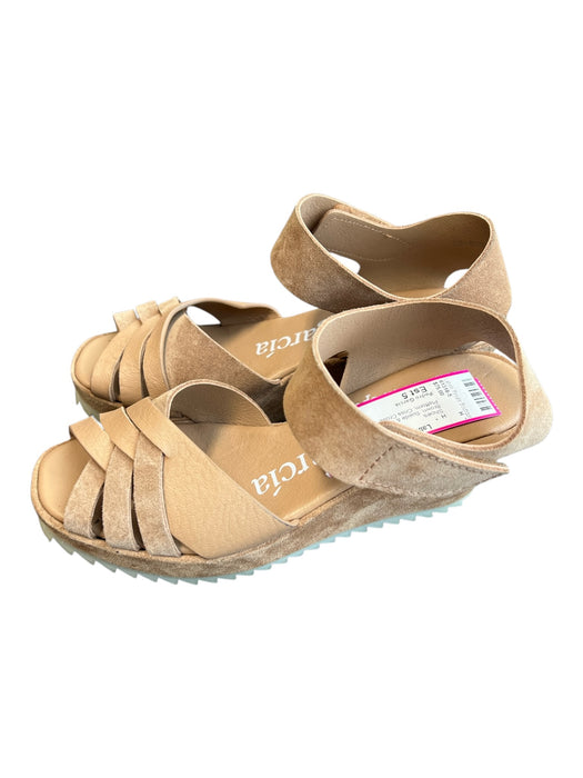 Pedro Garcia Shoe Size Est 5 Brown Suede & Leather Almond Toe Platform Shoes Brown / Est 5