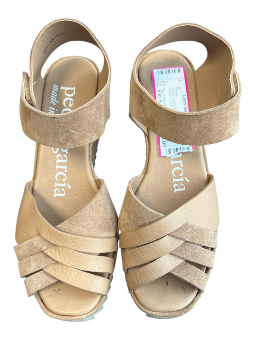 Pedro Garcia Shoe Size Est 5 Brown Suede & Leather Almond Toe Platform Shoes Brown / Est 5