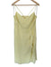Birdy Grey Size XL Yellow Polyester Ruffle Spaghetti Strap Slit Maxi Gown Yellow / XL