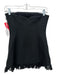 Staud Size 4 Black Cotton Strapless Solid Fringe Edging Corset Style Top Black / 4