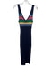 Staud Size Medium Navy & Multi Viscose Blend Sleeveless Striped Ribbed Dress Navy & Multi / Medium