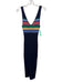 Staud Size Medium Navy & Multi Viscose Blend Sleeveless Striped Ribbed Dress Navy & Multi / Medium
