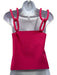 Alice + Olivia Size Medium Hot pink Viscose Blend Chain Strap Stretch - Knit Top Hot pink / Medium