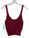 Ramy Brook Size XS Dark Red Viscose Sleeveless Crochet Knit Ribbed Crop Top Dark Red / XS