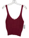 Ramy Brook Size XS Dark Red Viscose Sleeveless Crochet Knit Ribbed Crop Top Dark Red / XS